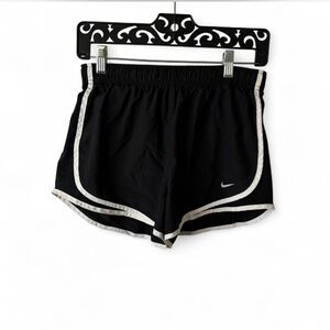 Nike Women's Black and White Athletic Shorts